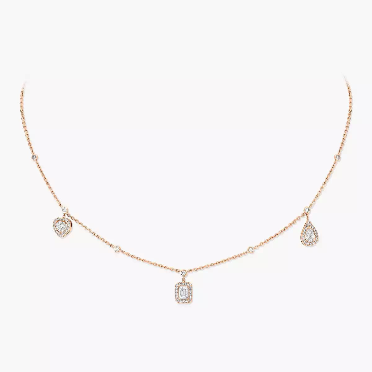 [Okajuri Jewelry]My Twin Diamond Necklace in Silver