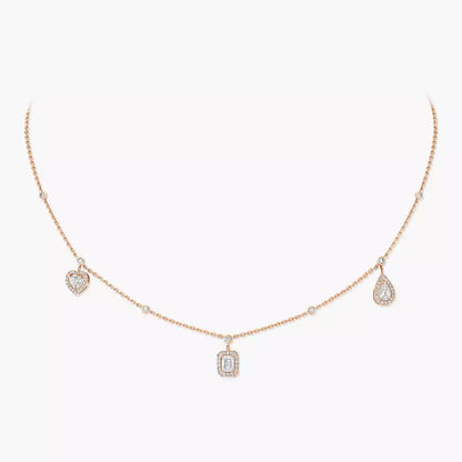 [Okajuri Jewelry]My Twin Diamond Necklace in Silver