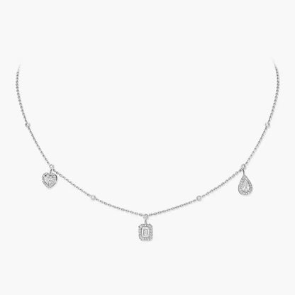 [Okajuri Jewelry]My Twin Diamond Necklace in Silver