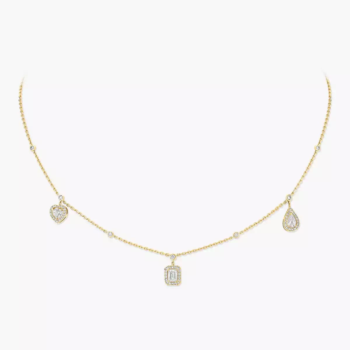 [Okajuri Jewelry]My Twin Diamond Necklace in Silver