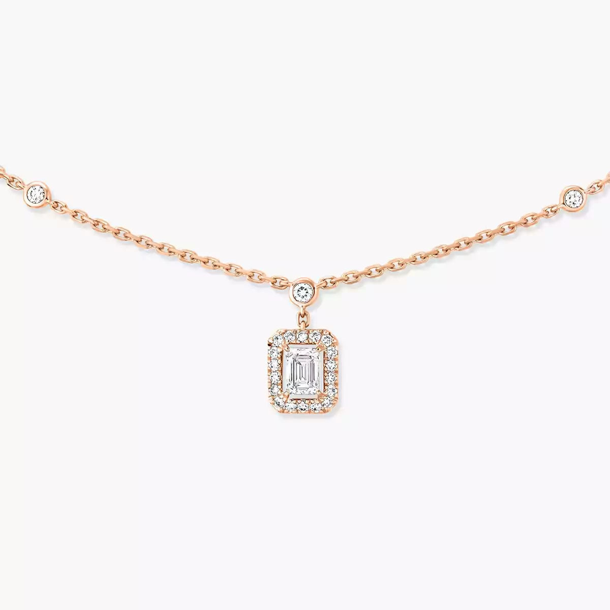 [Okajuri Jewelry]My Twin Diamond Necklace in Silver