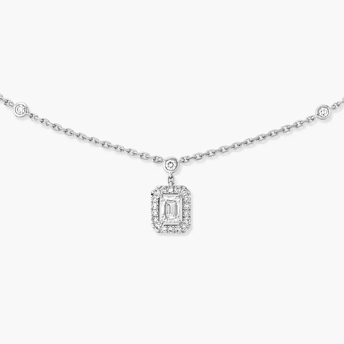 [Okajuri Jewelry]My Twin Diamond Necklace in Silver