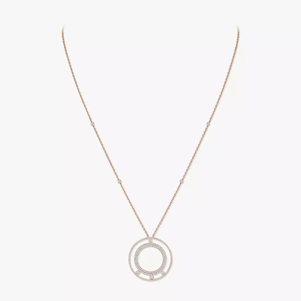 [Okajuri Jewelry]Move Romane Long Pave_-Set Diamond Necklace