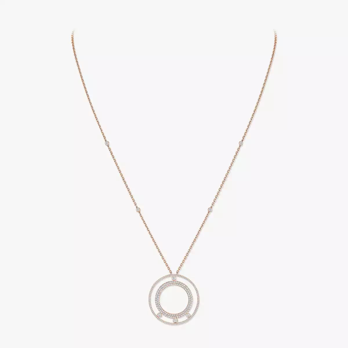 [Okajuri Jewelry]Move Romane Long Pave_-Set Diamond Necklace