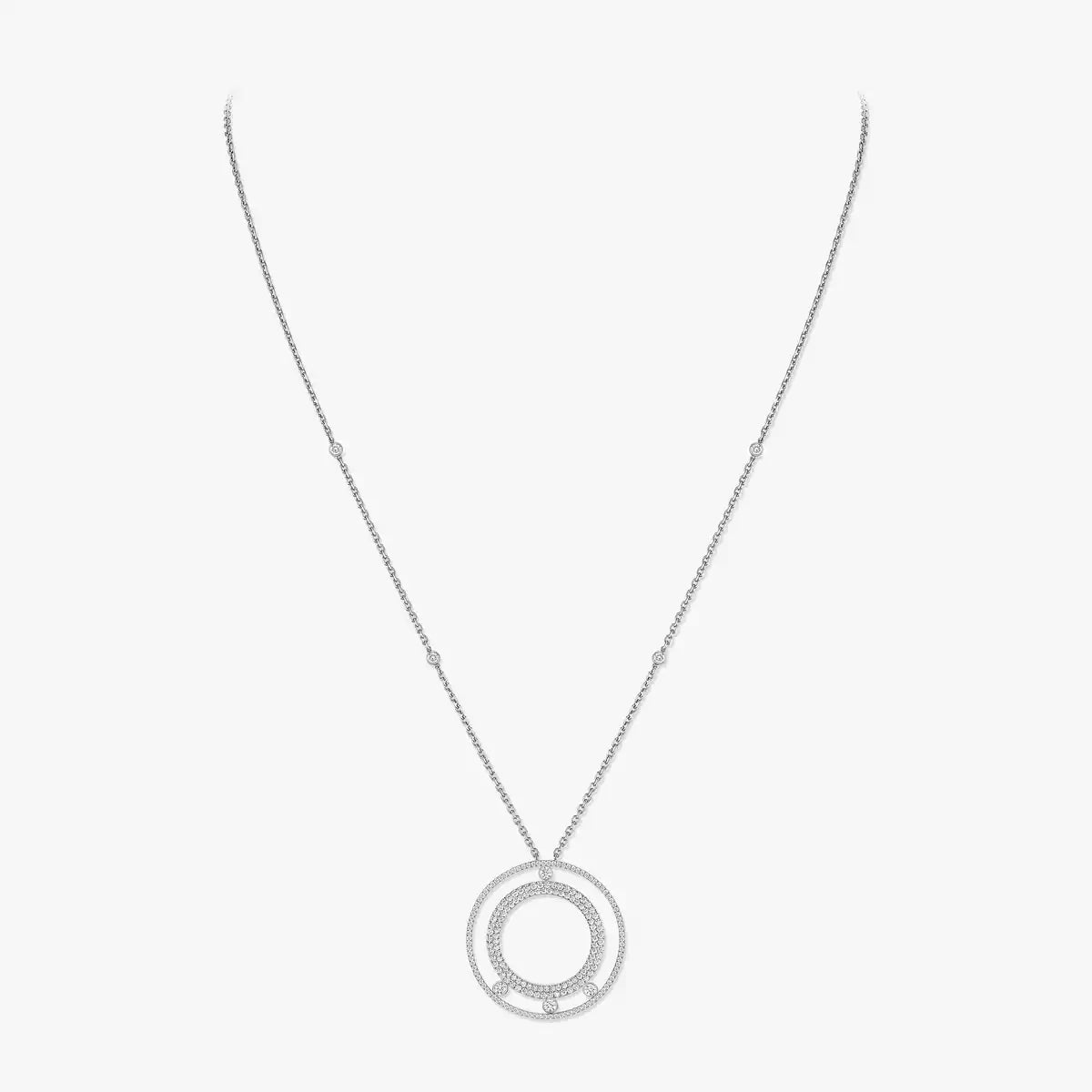 [Okajuri Jewelry]Move Romane Long Pave_-Set Diamond Necklace