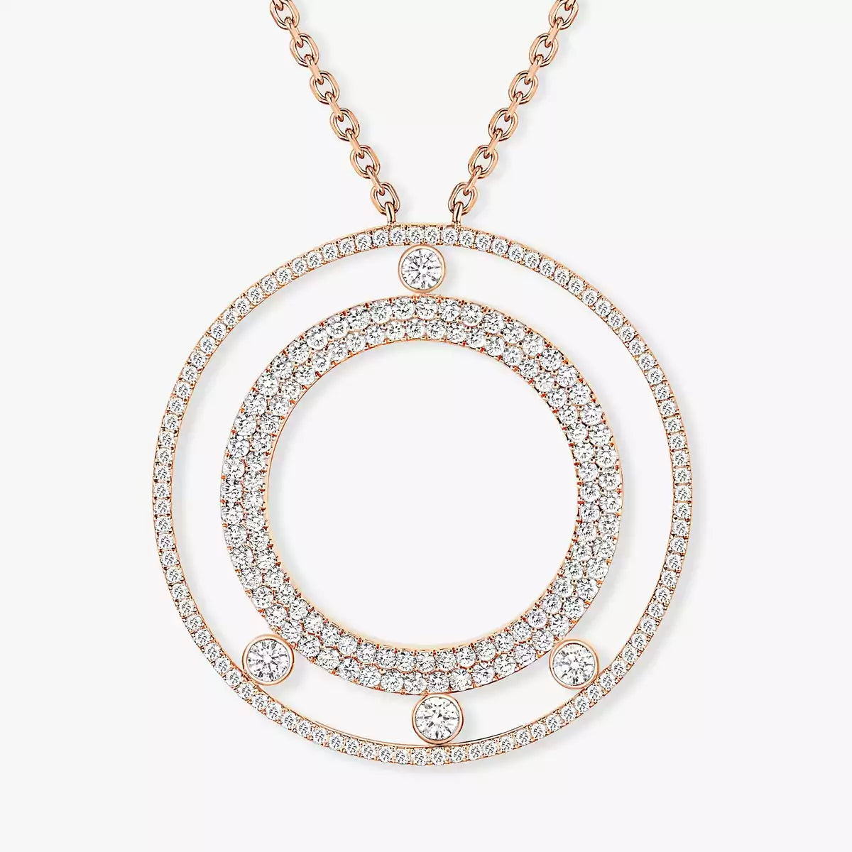 [Okajuri Jewelry]Move Romane Long Pave_-Set Diamond Necklace