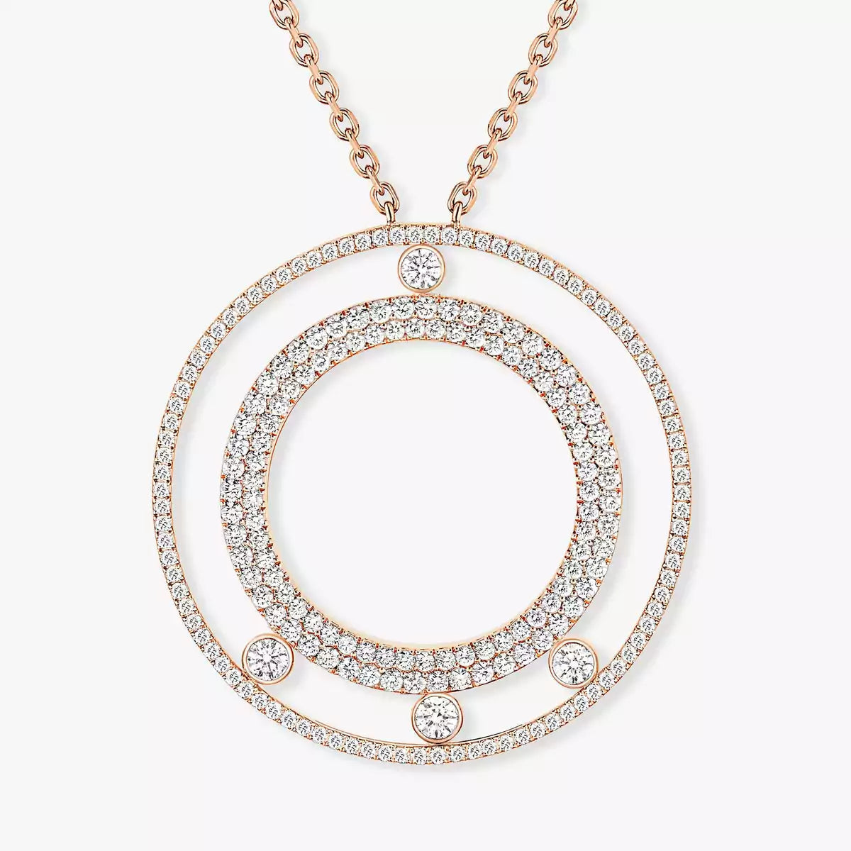[Okajuri Jewelry]Move Romane Long Pave_-Set Diamond Necklace