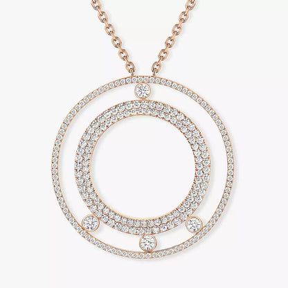 [Okajuri Jewelry]Move Romane Long Pave_-Set Diamond Necklace