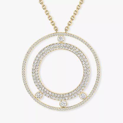 [Okajuri Jewelry]Move Romane Long Pave_-Set Diamond Necklace