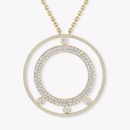 [Okajuri Jewelry]Move Romane Long Pave_-Set Diamond Necklace