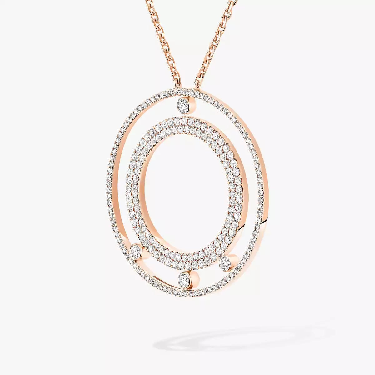 [Okajuri Jewelry]Move Romane Long Pave_-Set Diamond Necklace