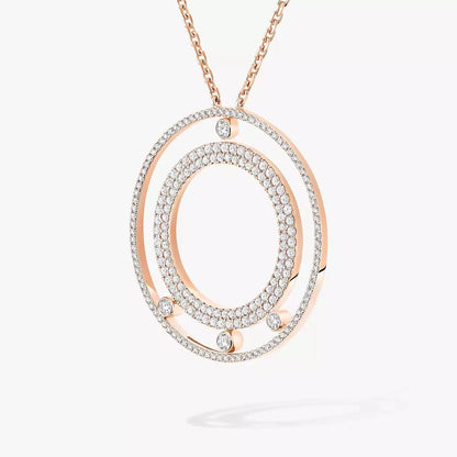 [Okajuri Jewelry]Move Romane Long Pave_-Set Diamond Necklace