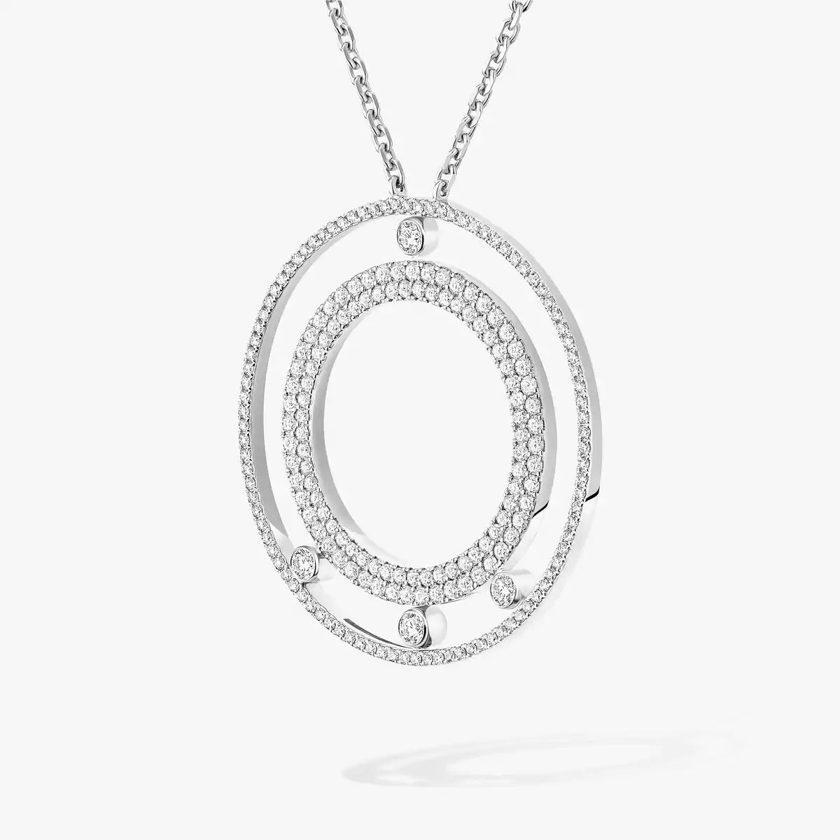 [Okajuri Jewelry]Move Romane Long Pave_-Set Diamond Necklace