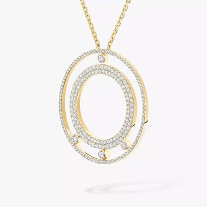 [Okajuri Jewelry]Move Romane Long Pave_-Set Diamond Necklace