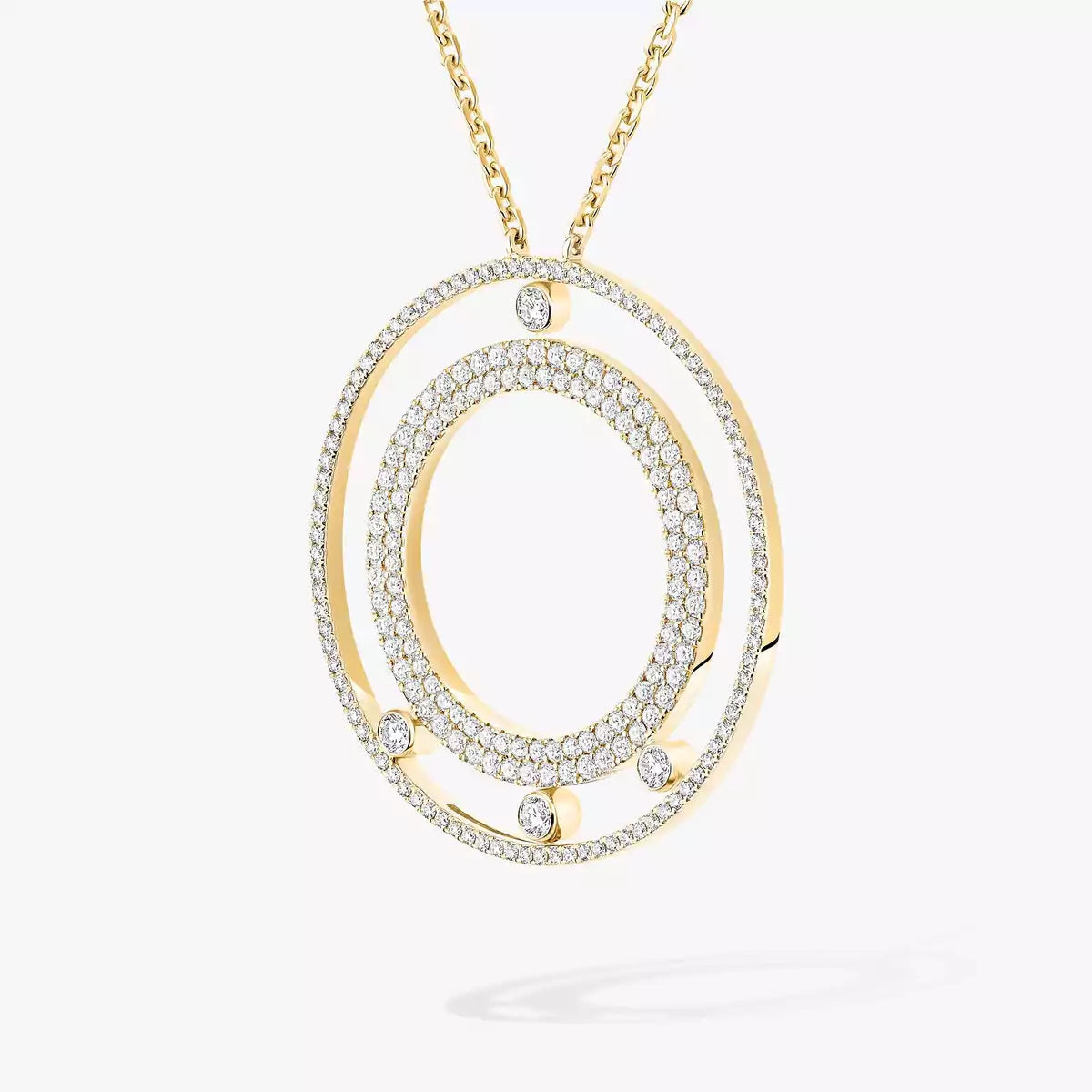 [Okajuri Jewelry]Move Romane Long Pave_-Set Diamond Necklace