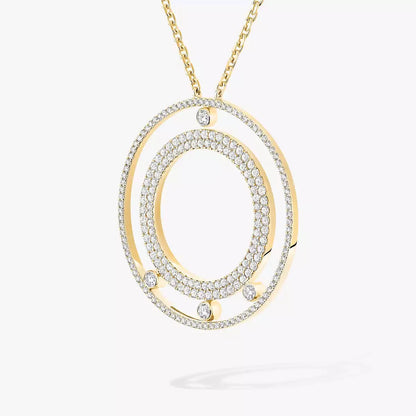 [Okajuri Jewelry]Move Romane Long Pave_-Set Diamond Necklace