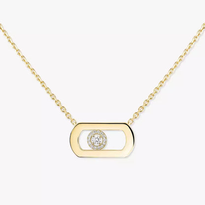 [Okajuri Jewelry]So Move Diamond Necklace in Gold