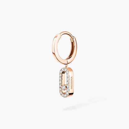 [Okajuri Jewelry]Move Uno Single Diamond Hoop Earring
