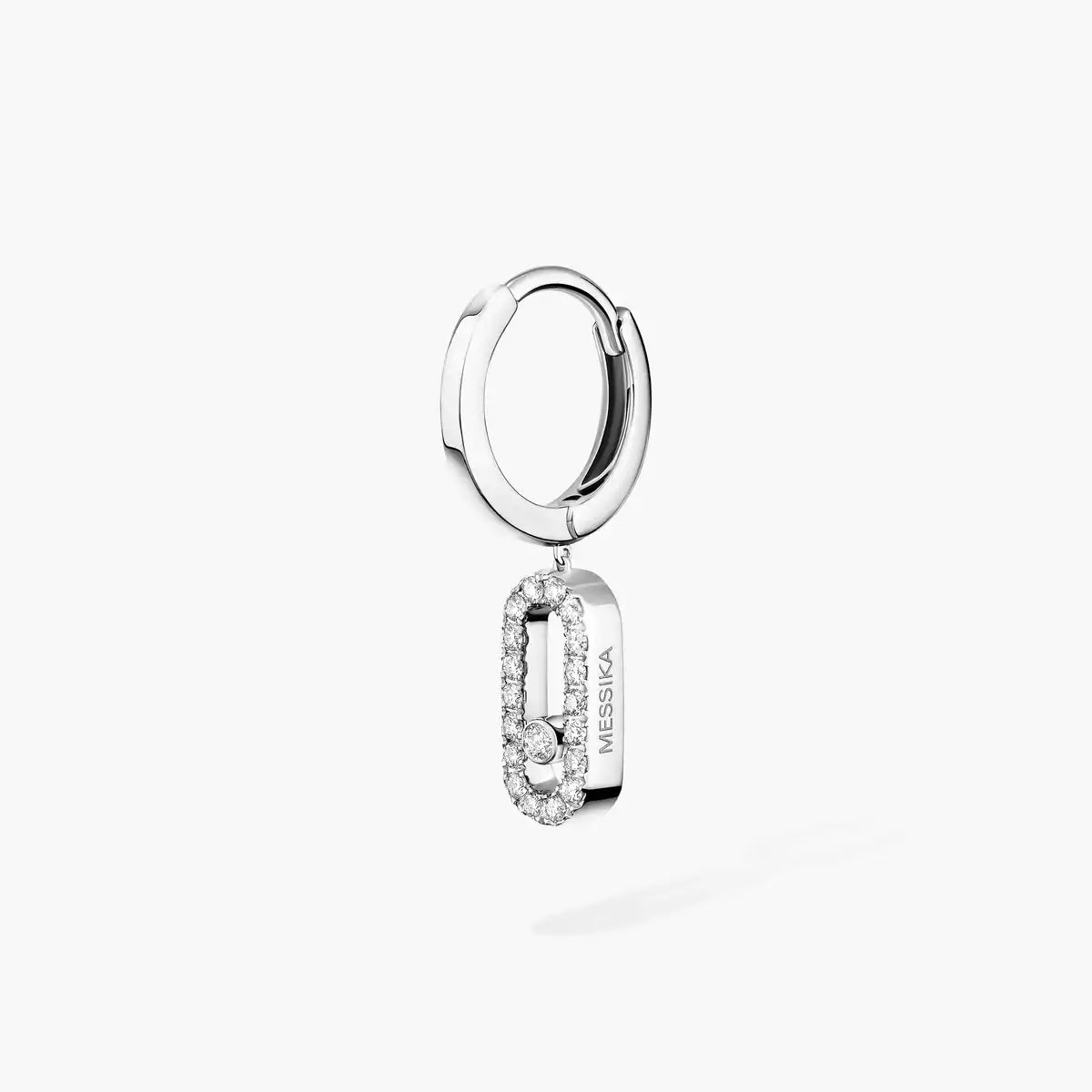 [Okajuri Jewelry]Move Uno Single Diamond Hoop Earring