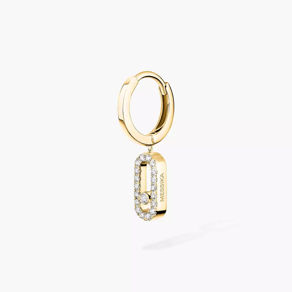 [Okajuri Jewelry]Move Uno Single Diamond Hoop Earring