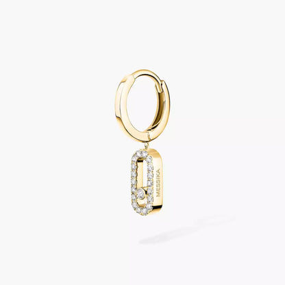 [Okajuri Jewelry]Move Uno Single Diamond Hoop Earring