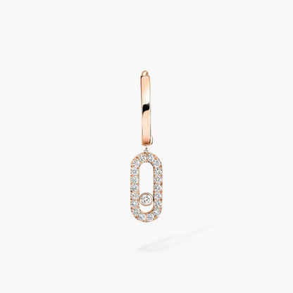 [Okajuri Jewelry]Move Uno Single Diamond Hoop Earring