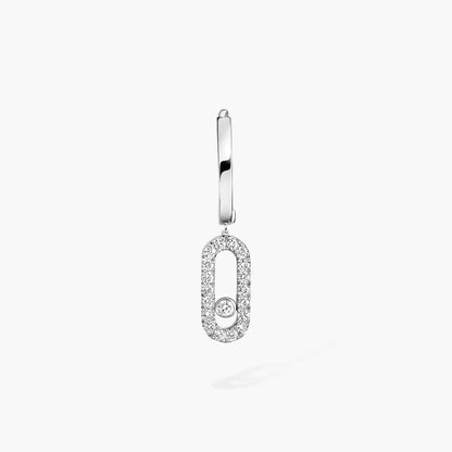 [Okajuri Jewelry]Move Uno Single Diamond Hoop Earring