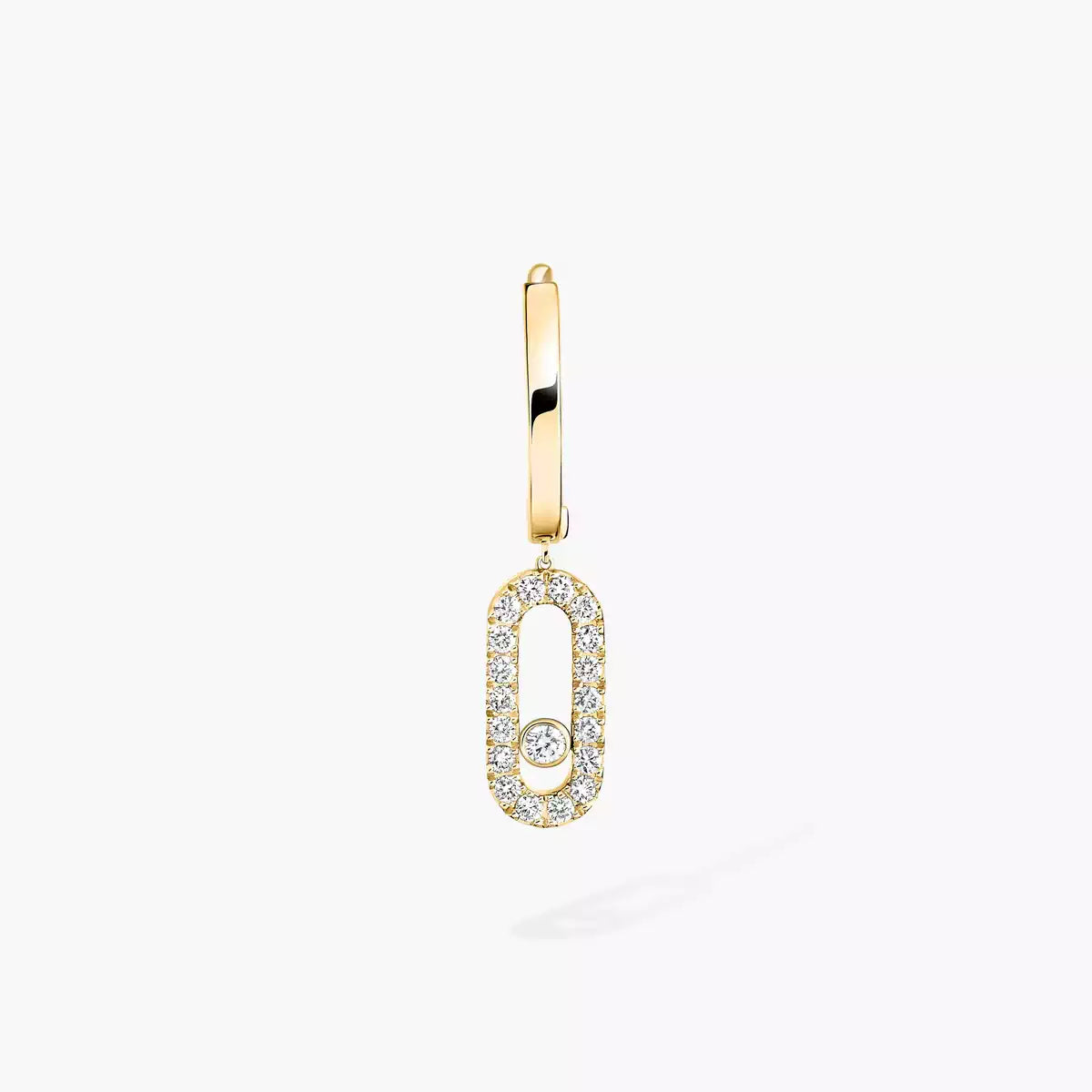 [Okajuri Jewelry]Move Uno Single Diamond Hoop Earring
