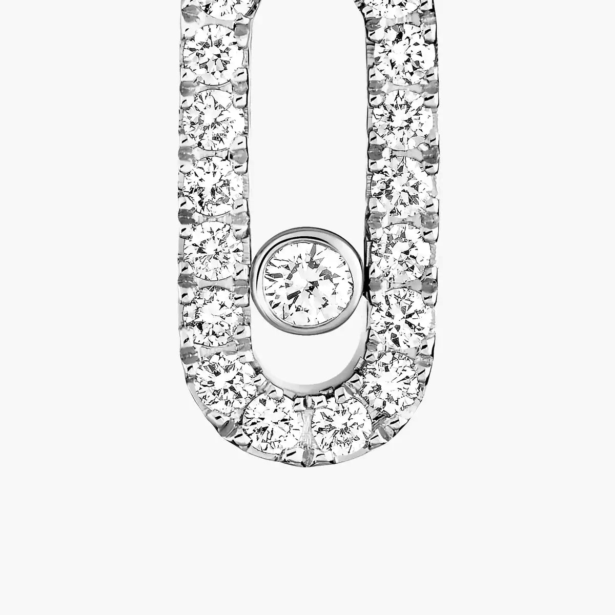 [Okajuri Jewelry]Move Uno Single Diamond Hoop Earring