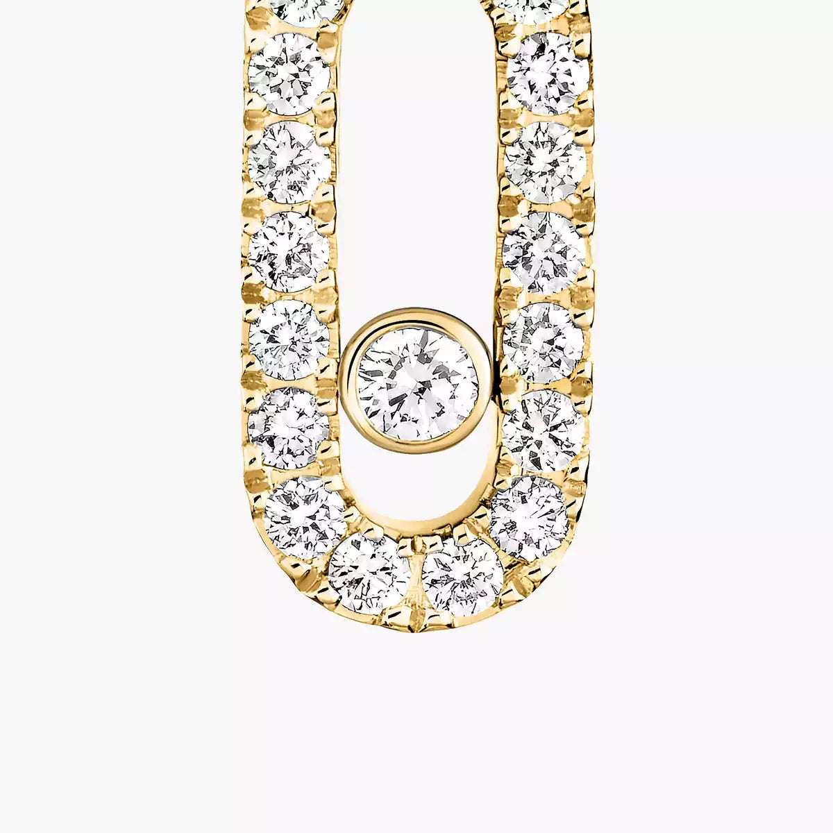 [Okajuri Jewelry]Move Uno Single Diamond Hoop Earring