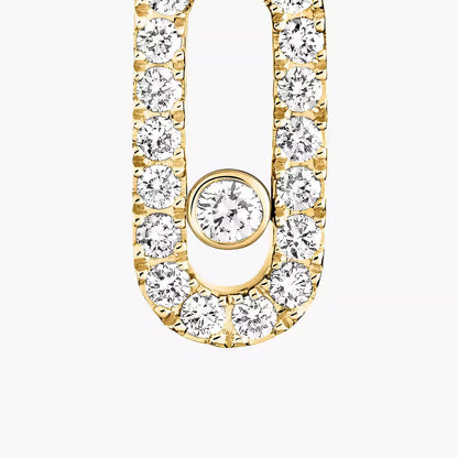 [Okajuri Jewelry]Move Uno Single Diamond Hoop Earring