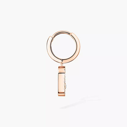 [Okajuri Jewelry]Move Uno Single Diamond Hoop Earring