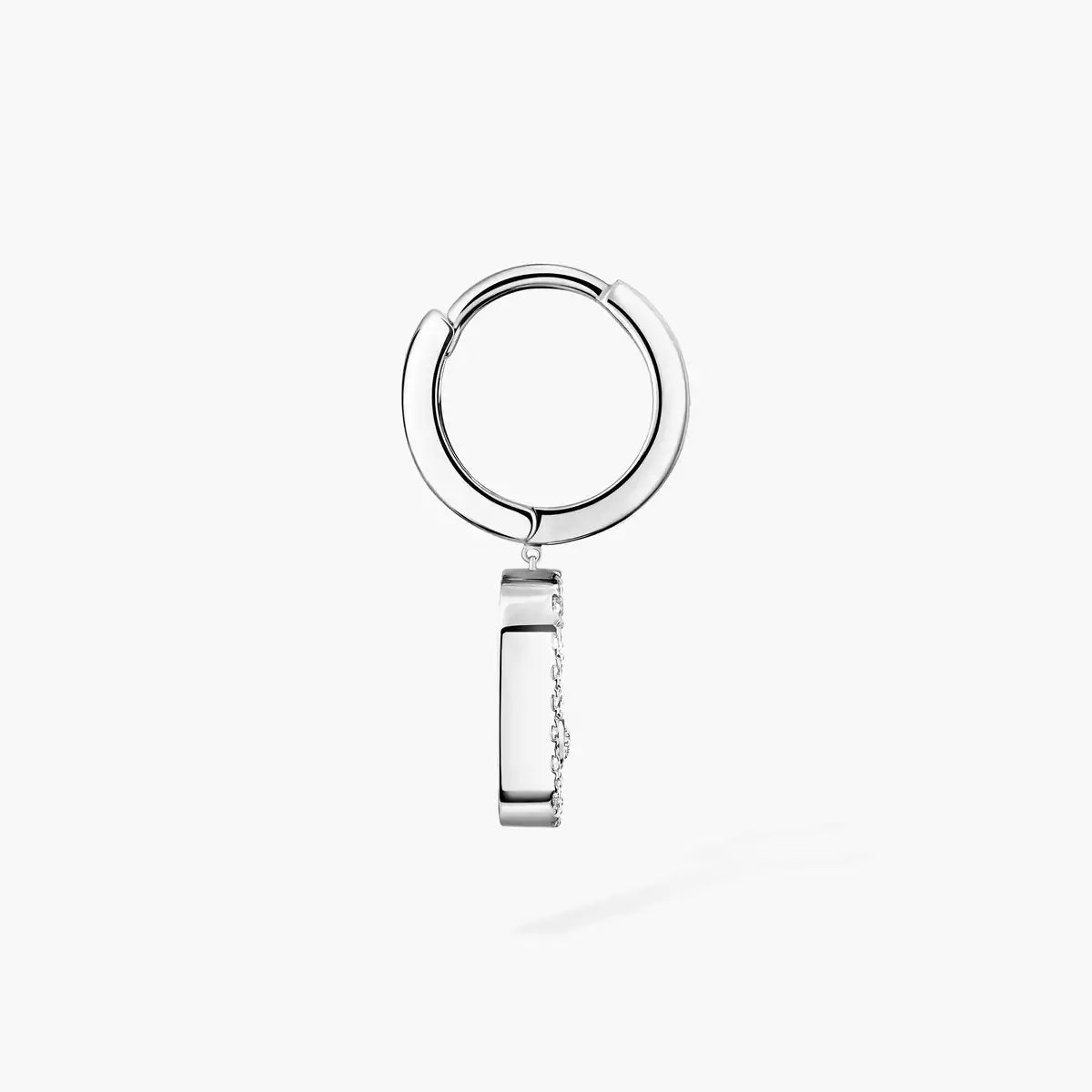 [Okajuri Jewelry]Move Uno Single Diamond Hoop Earring