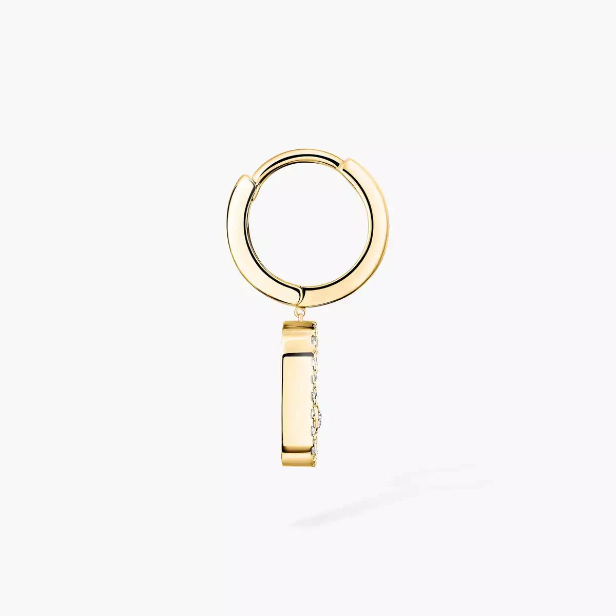 [Okajuri Jewelry]Move Uno Single Diamond Hoop Earring