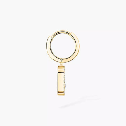 [Okajuri Jewelry]Move Uno Single Diamond Hoop Earring