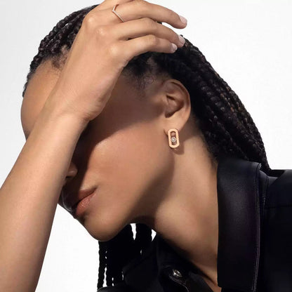 [Okajuri Jewelry]So Move Diamond Earrings in Yellow Gold