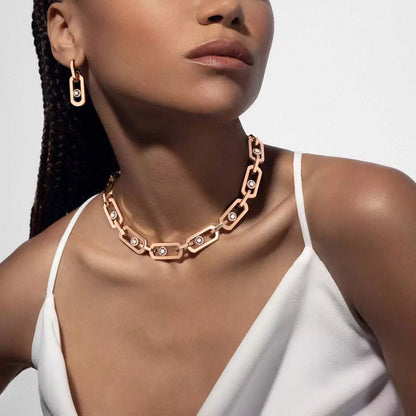 [Okajuri Jewelry]So Move XL Diamond Pendant Earrings