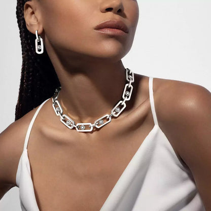 [Okajuri Jewelry]So Move XL Diamond Pendant Earrings