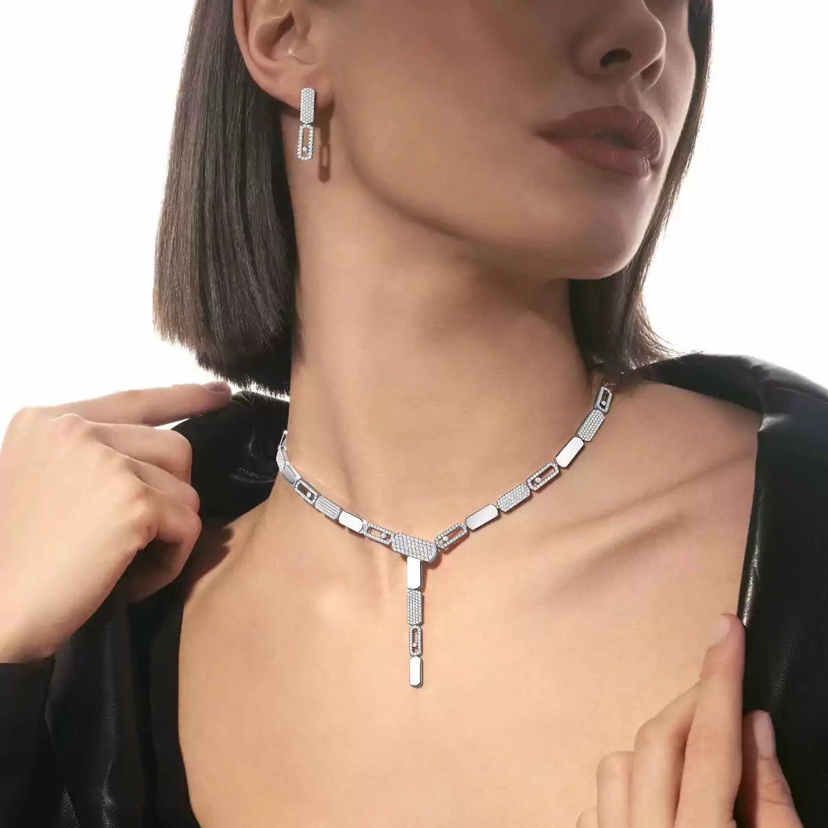 [Okajuri Jewelry]Imperial Move SM Diamond Earrings