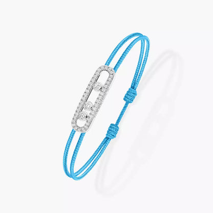 [Okajuri Jewelry]Messika Care(s) pink cord pavé bracelet