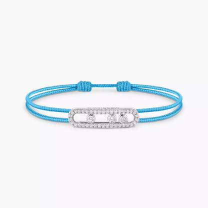[Okajuri Jewelry]Messika Care(s) pink cord pavé bracelet