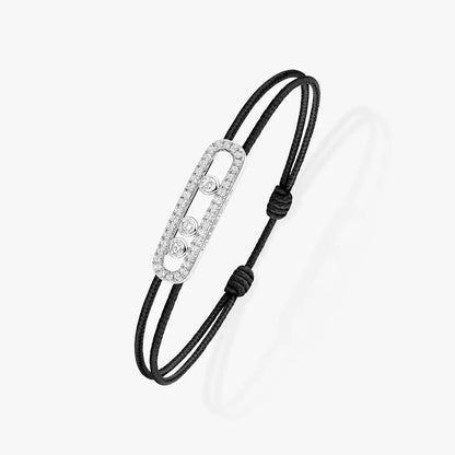 [Okajuri Jewelry]Messika Care(s) pink cord pavé bracelet