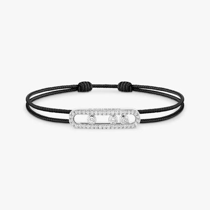 [Okajuri Jewelry]Messika Care(s) pink cord pavé bracelet