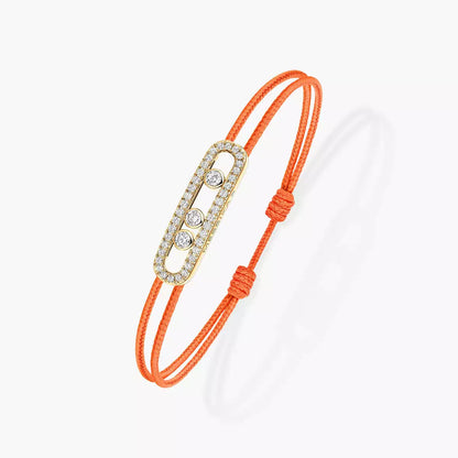[Okajuri Jewelry]Messika Care(s) pink cord pavé bracelet
