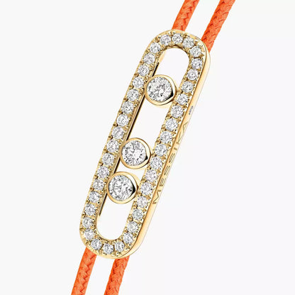 [Okajuri Jewelry]Messika Care(s) pink cord pavé bracelet