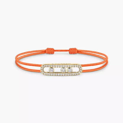 [Okajuri Jewelry]Messika Care(s) pink cord pavé bracelet