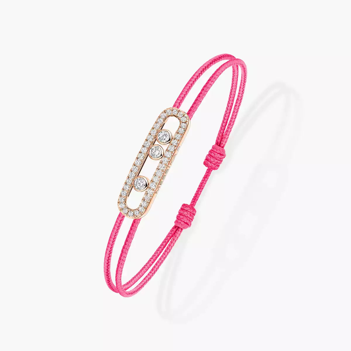 [Okajuri Jewelry]Messika Care(s) pink cord pavé bracelet