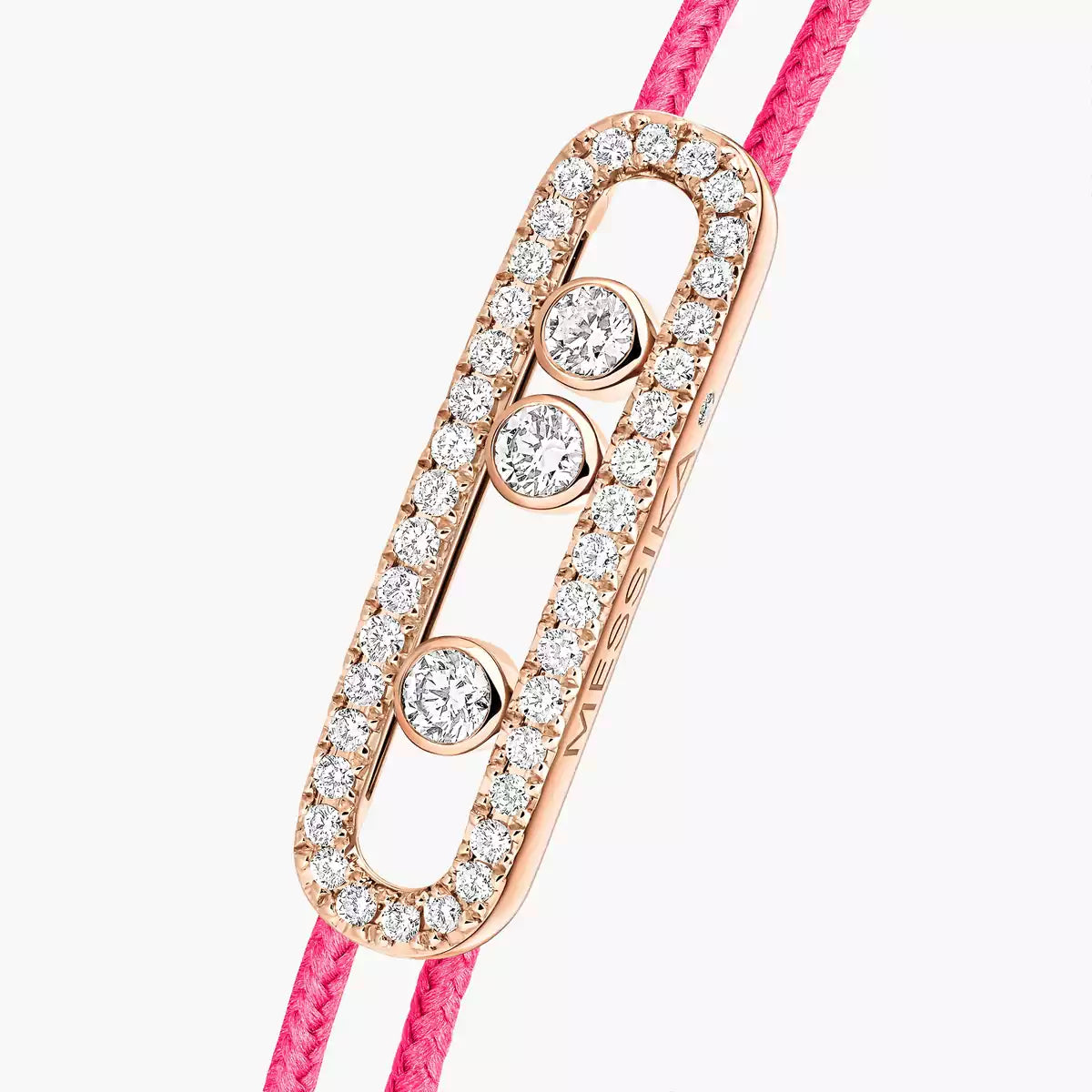 [Okajuri Jewelry]Messika Care(s) pink cord pavé bracelet