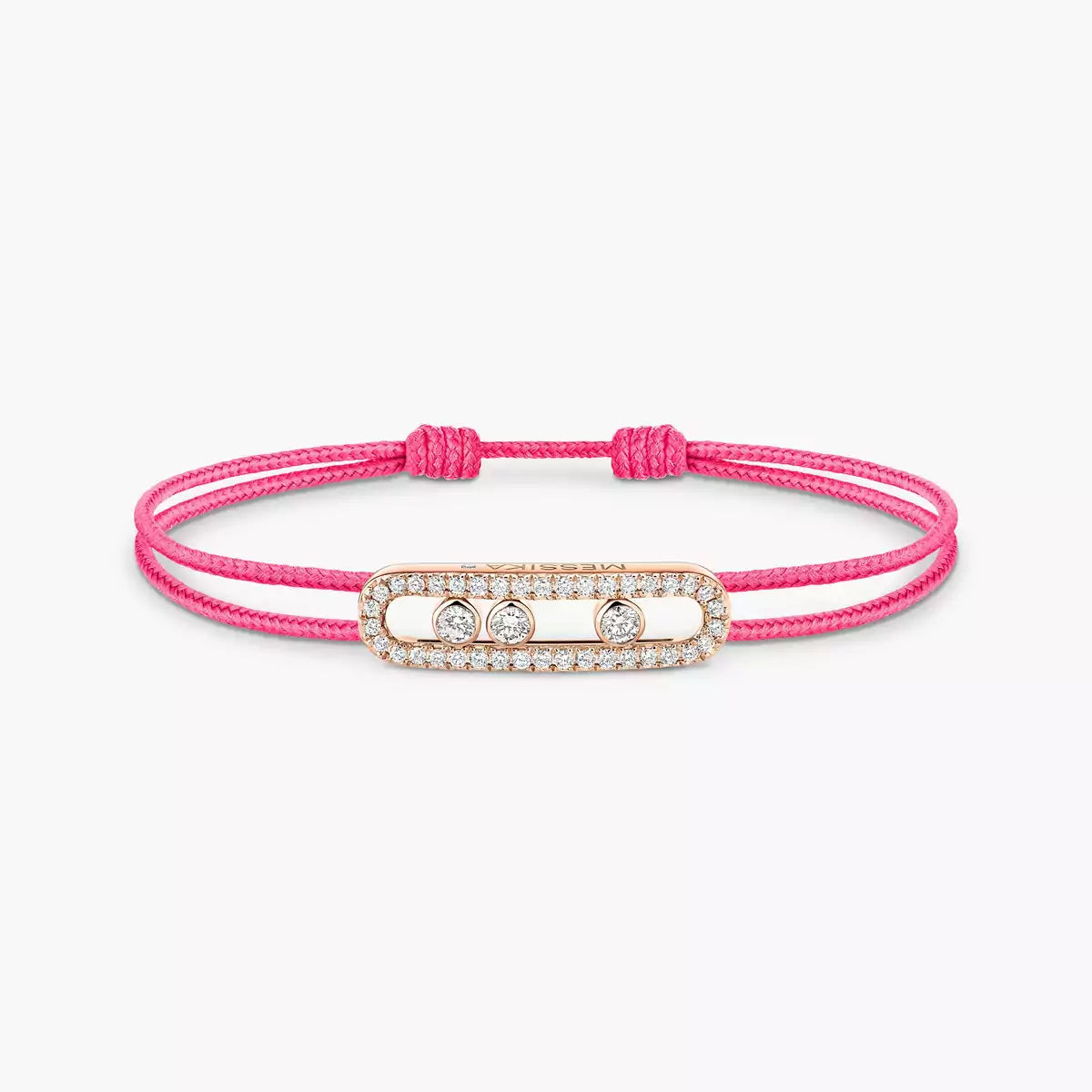 [Okajuri Jewelry]Messika Care(s) pink cord pavé bracelet