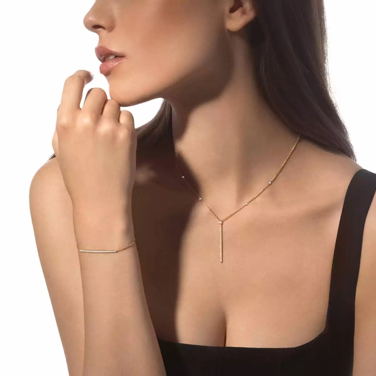 [Okajuri Jewelry]Diamond Thin Bangle 0.15ct My Twin Toi & Moi